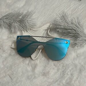 Gold Bee Blue Cat eye sunglasses